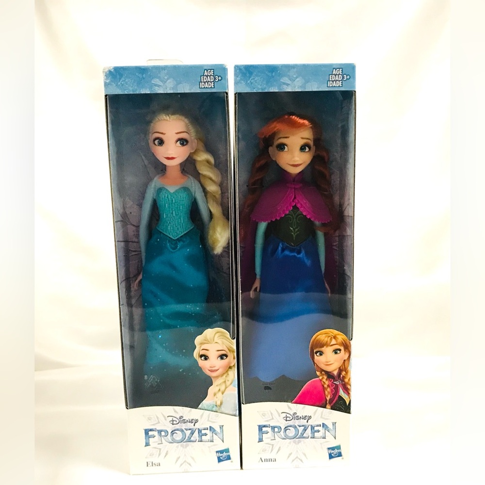 Disney Frozen Elsa Anna Doll Set Hasbro Movie Princess Dolls New Boxed